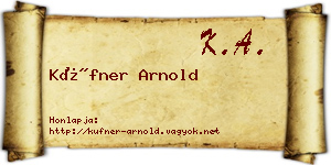 Küfner Arnold névjegykártya