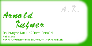 arnold kufner business card